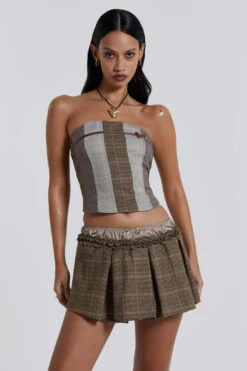 Jaded London Demi Panelled Check Corset Top -JADEDLDN Sales reshootsww1740