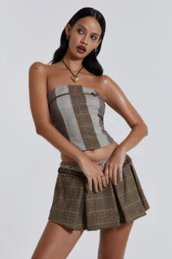 Jaded London Demi Panelled Check Corset Top -JADEDLDN Sales reshootsww1742