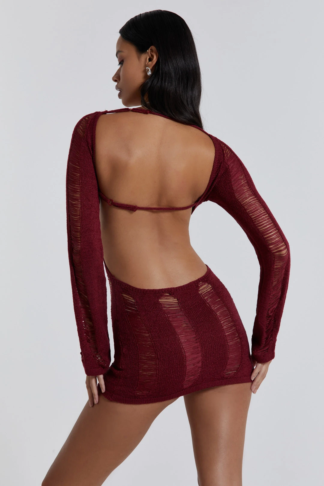 Jaded London Burgundy Umbra Dress 6 Jaded London Burgundy Umbra Dress - Image 4