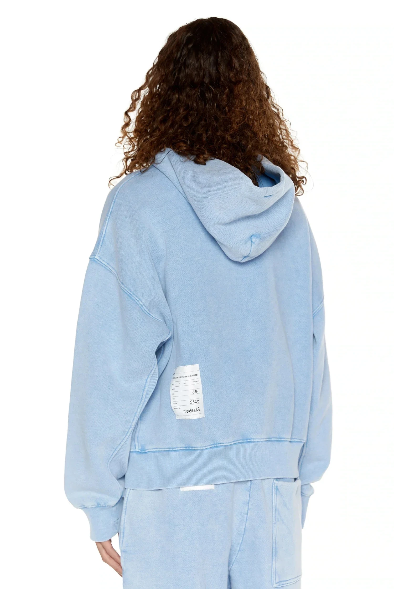 NTRLS Powder Blue Oversized Zip Through Hoodie 9 NTRLS Powder Blue Oversized Zip Through Hoodie - Image 7