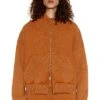 NTRLS Rust Orange Oversized Zip Through Hoodie