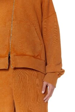 NTRLS Rust Orange Oversized Zip Through Hoodie -JADEDLDN Sales ziphoodiem r 5 6b633c90 5d01 4b90 a5cc 7352dca74227