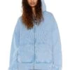 Jaded London NTRLS Powder Blue Oversized Zip Through Hoodie -JADEDLDN Sales ziphoodiew p 3